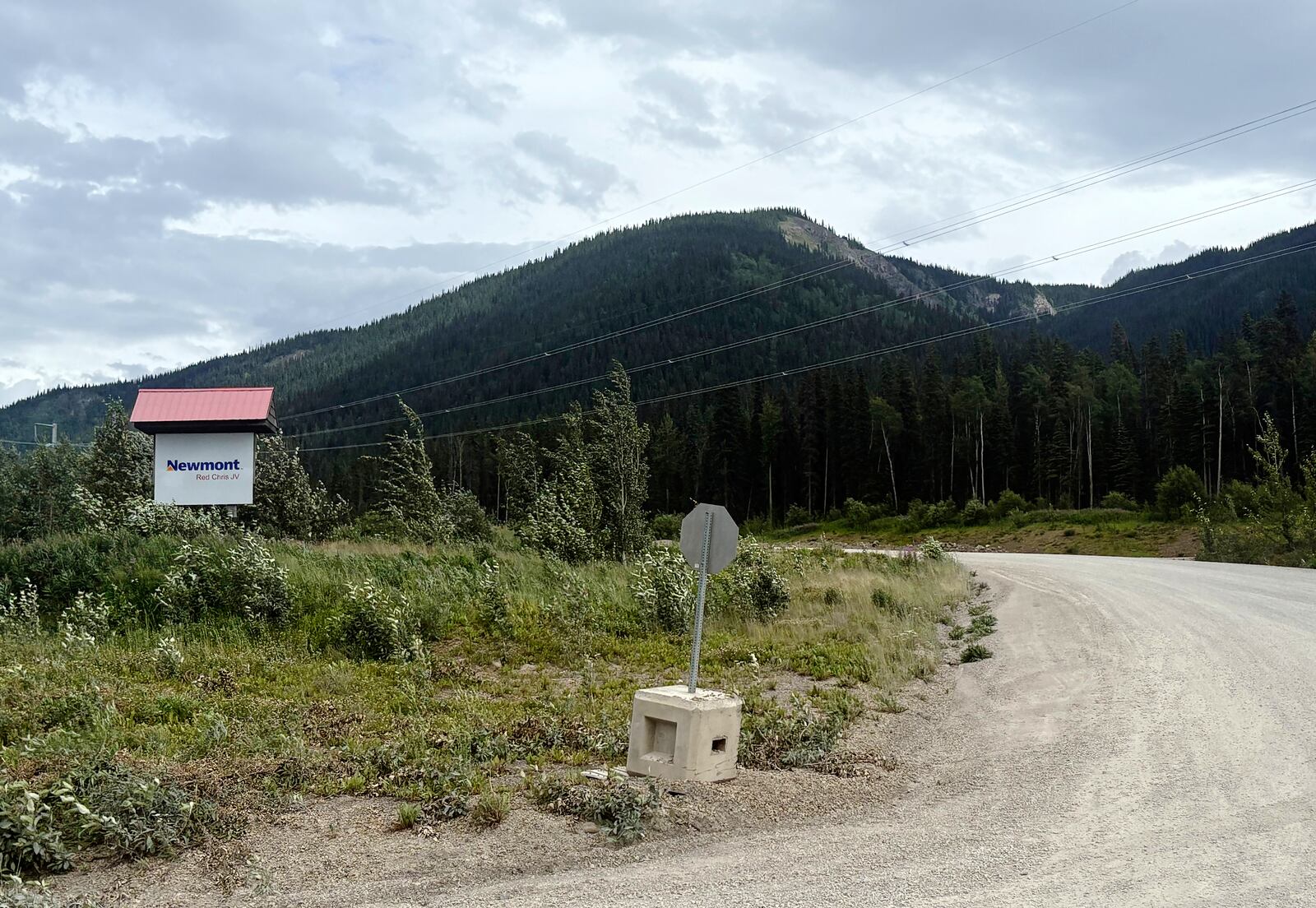 The entrance to the Red Chris Mine near Iskut, British Columbia, is shown on Wednesday, July 23, 2025. (Dave Middleton/The Canadian Press via AP)