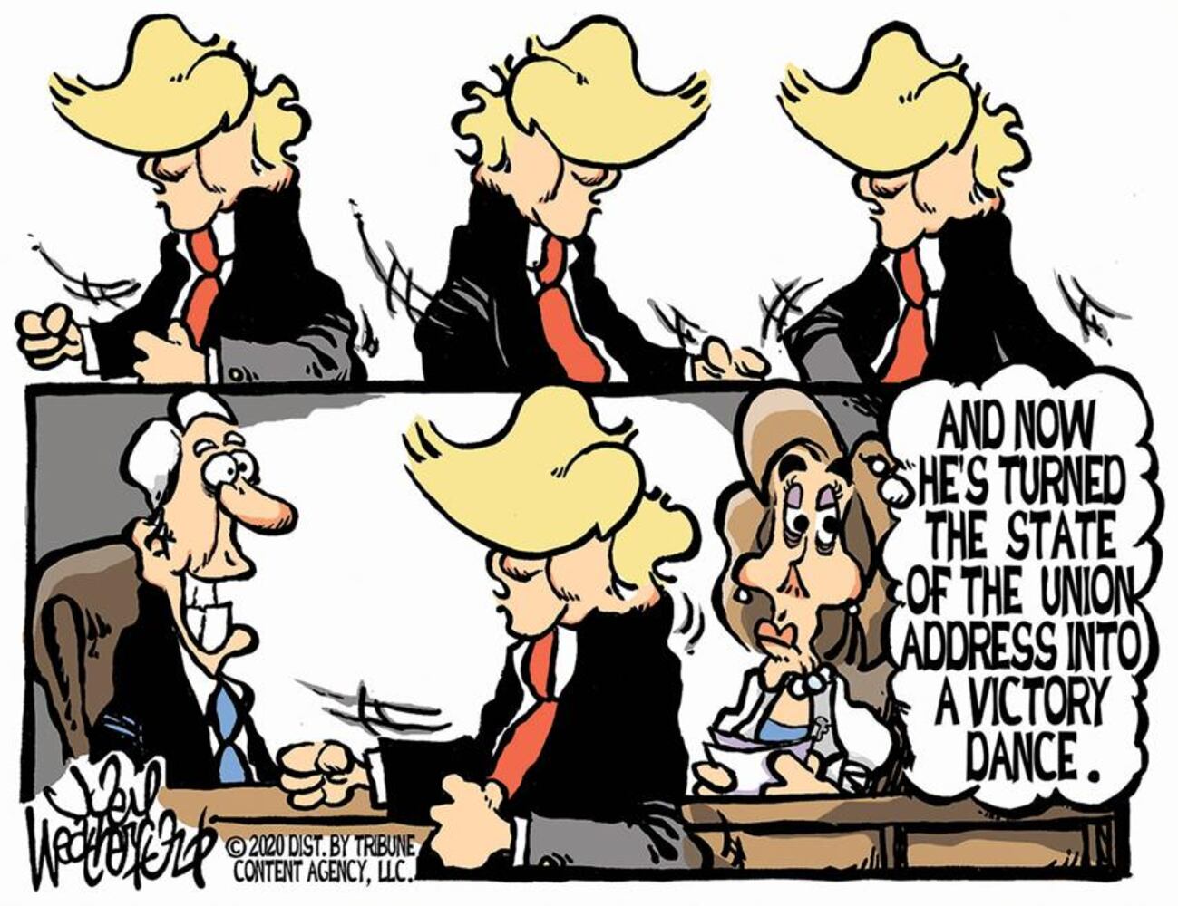 Week in cartoons: Iowa caucus, impeachment acquittal and more