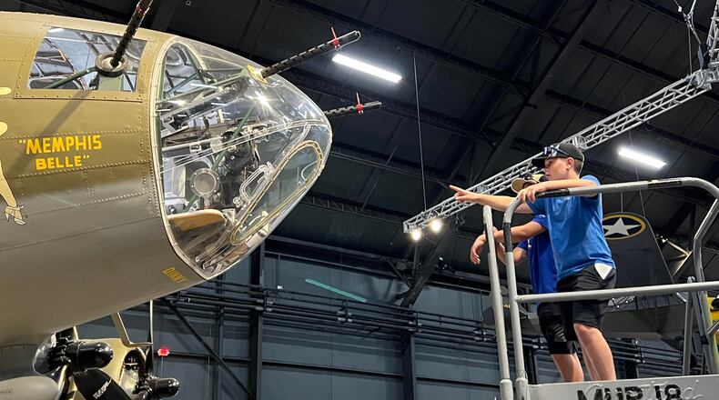 Visitors to the National Museum of the U.S. Air Force this weekend will have a rare chance to get an up-close glimpse of the famed WWII-era Memphis Belle aircraft. AIMEE HANCOCK/STAFF