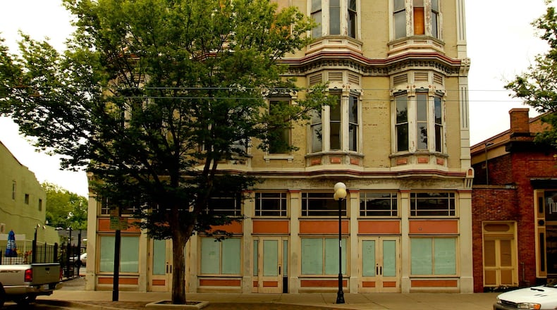 The historic Balsley Building at 424 E. Fifth St. in the Oregon District is undergoing renovation and reuse. Future plans are to open several businesses in the building, and the first to open will be a bakery on the west side of the first floor.JIM WITMER/STAFF