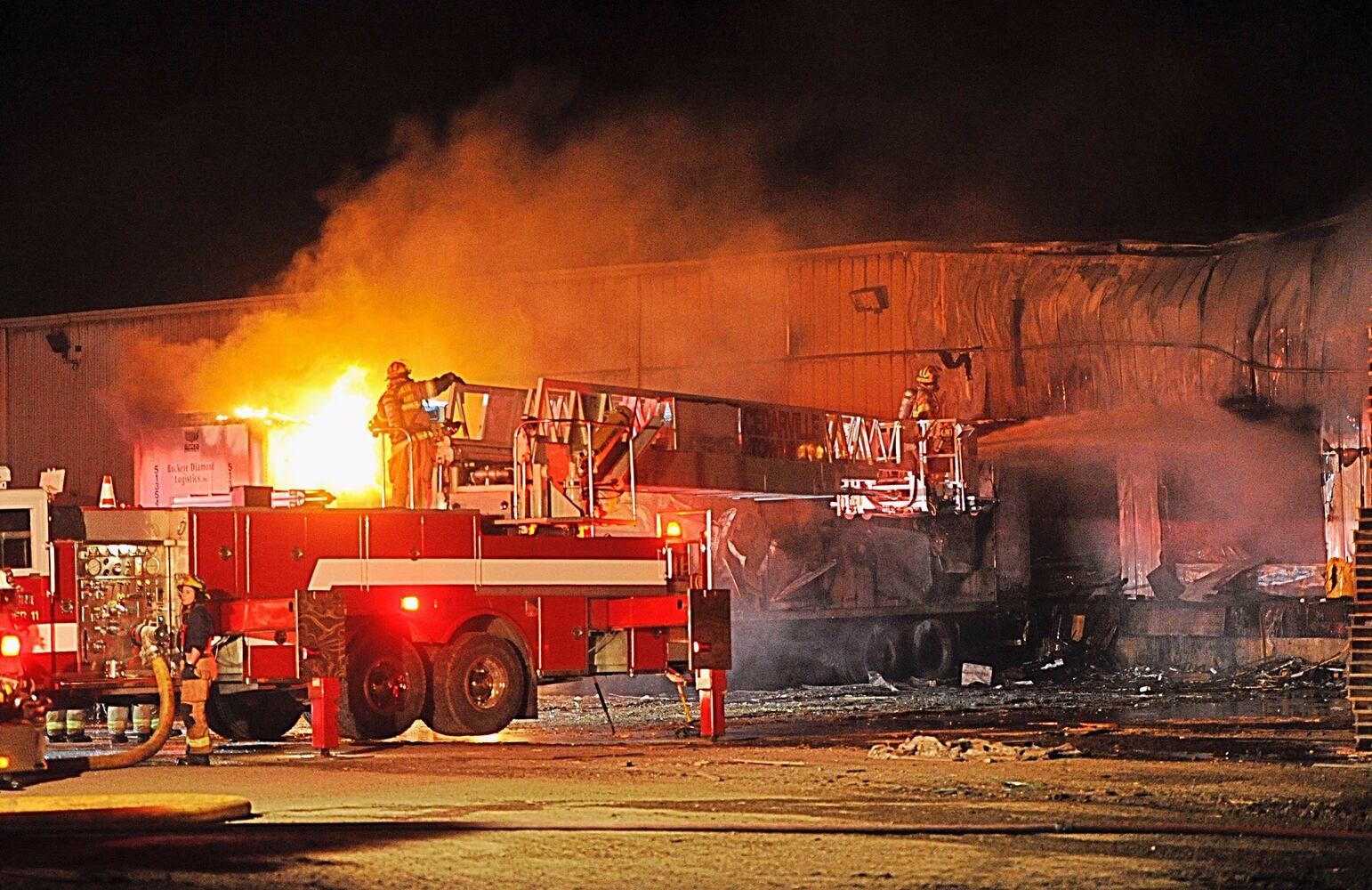 PHOTOS: Flames seen in BDL Supply fire in South Charleston