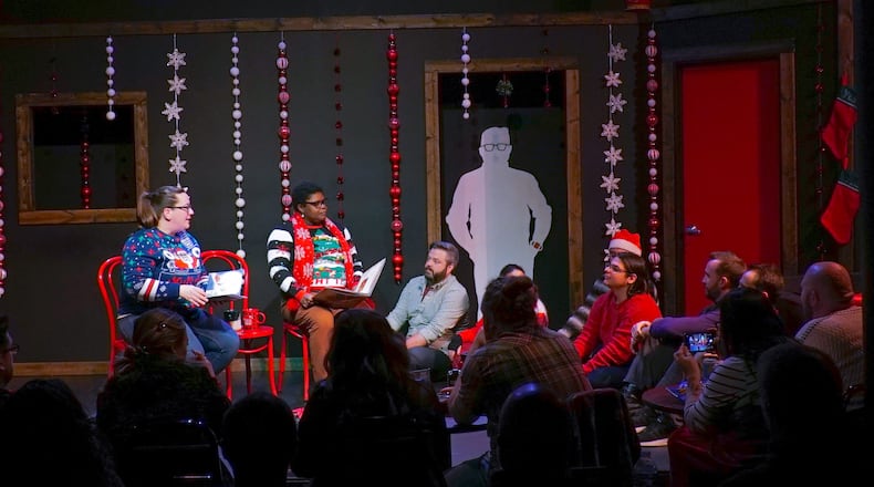 Performers at Black Box Improv Theater's holiday show.