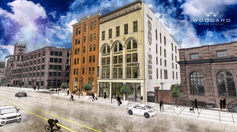 Woodard Development plans to rehab the old Lotz paper building at 607 E. Third St. The building will be renamed the Avant-Garde. CONTRIBUTED