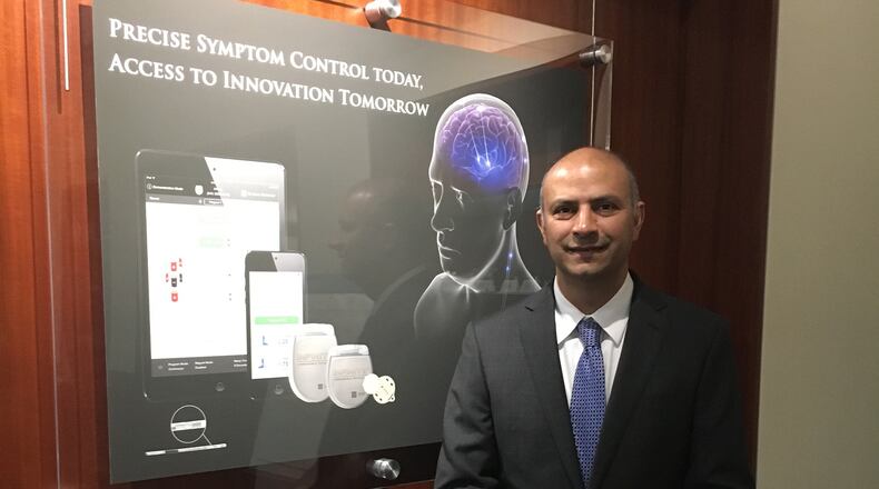 Abbott’s Subhan Khan, vice president of neuromodulation development, said one of the biggest engineering challenges with the company’s Infinity Deep Brain Stimulation System was figuring out how to fit the wiring for eight electrical contacts into a lead that is just 1.27 millimeters wide. (Abbott)