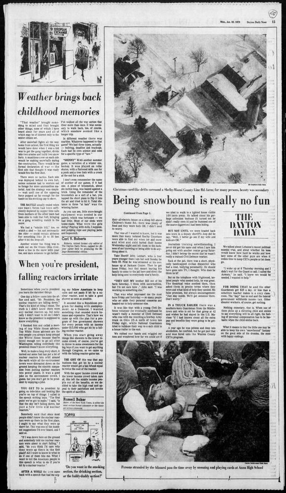 Winter Blizzard of 1978 Dayton