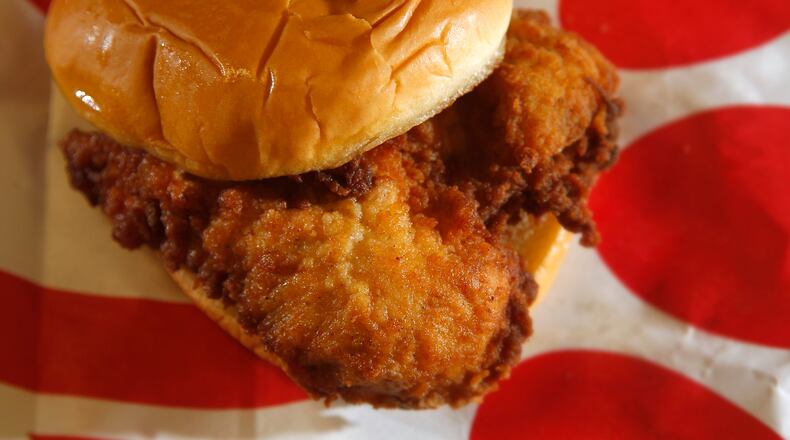 A chicken sandwich from Chick-fil-A. LISA POWELL / STAFF