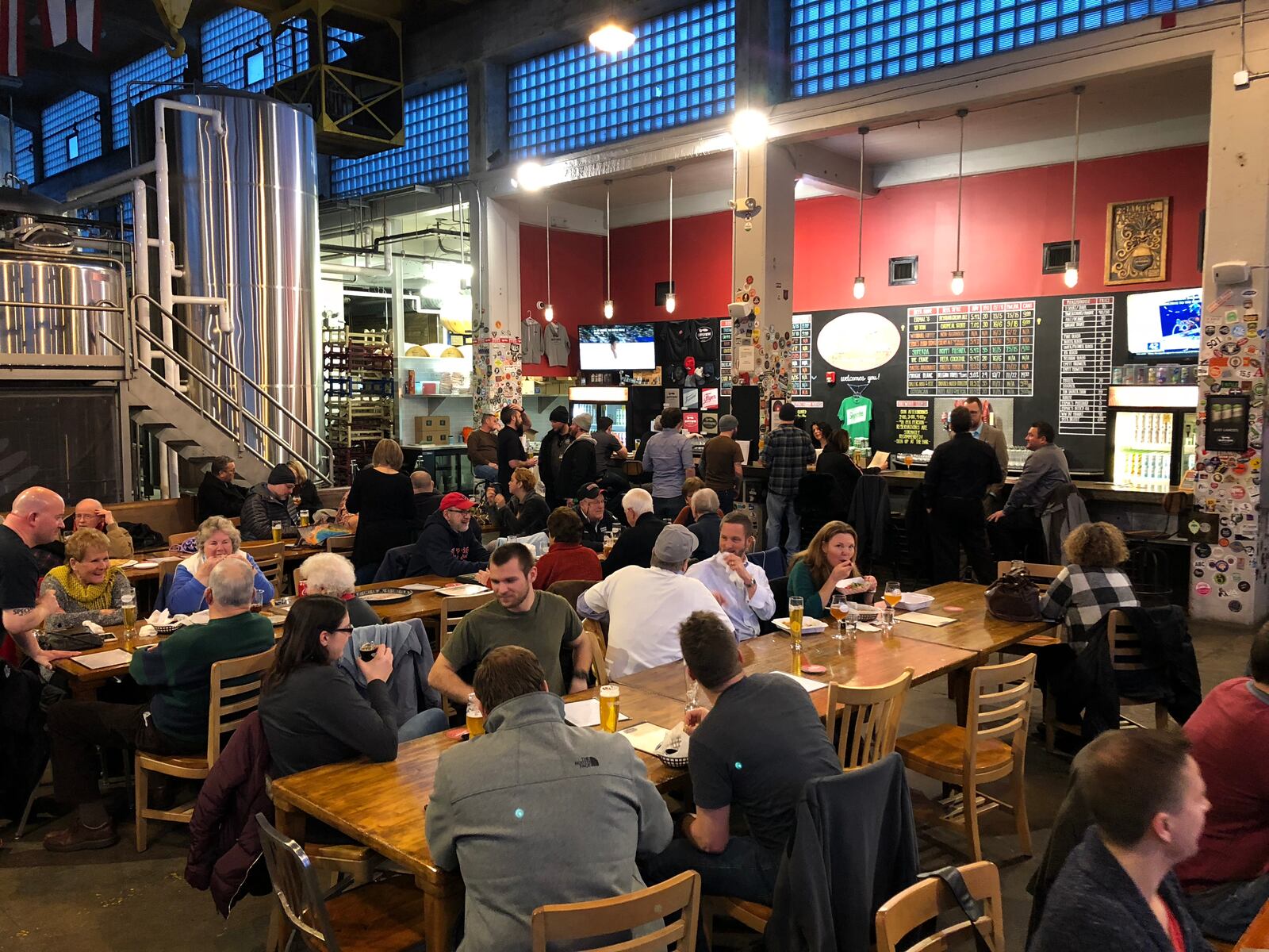Members of the Olt family -- descendants of the family that operated Olt Bros. Brewing Company in Dayton from 1907 to 1942 -- attended the bottle release party of Superba Hoppy Pils at Warped Wings Brewing Company on Thursday, Feb. 8, 2018 in downtown Dayton. The "Superba" name comes from one of Olt Bros. Brewing Company's flagship beers during the brewery's heyday. MARK FISHER/STAFF