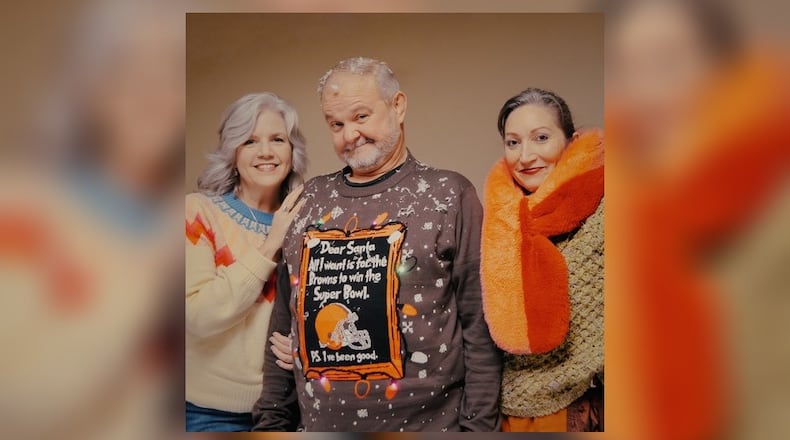 Left to right: Christine Brunner (Noel Claus), Tim Lile (The Snowman) and Mierka Girten (Sharon) in the Human Race Theatre Company's production of "A Frosty Night." PHOTO BY HUMAN RACE THEATRE