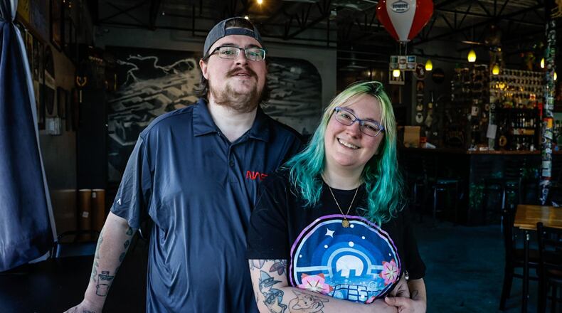 Andrew and Chrissy Sparks are opening a new business, Bitter Blossom Tea & Apothecary next to their existing business, D20 on Whipp Road. They are aiming to open the first of May. JIM NOELKER/STAFF