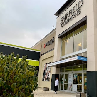 A patron enters the mall at Fairfield Commons Jan. 2, 2024. LONDON BISHOP/STAFF