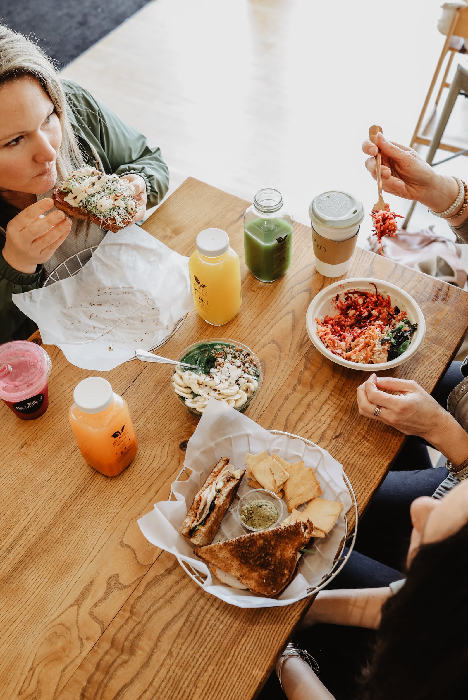 In this photo are some of the menu items at ReU Juicery in Troy. CONTRIBUTED