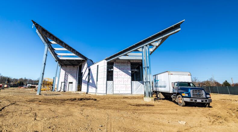 Dayton Metro Library's new West Branch is pictured under construction in April 2021 at 300 Abbey Ave. in Dayton. ANDY SNOW