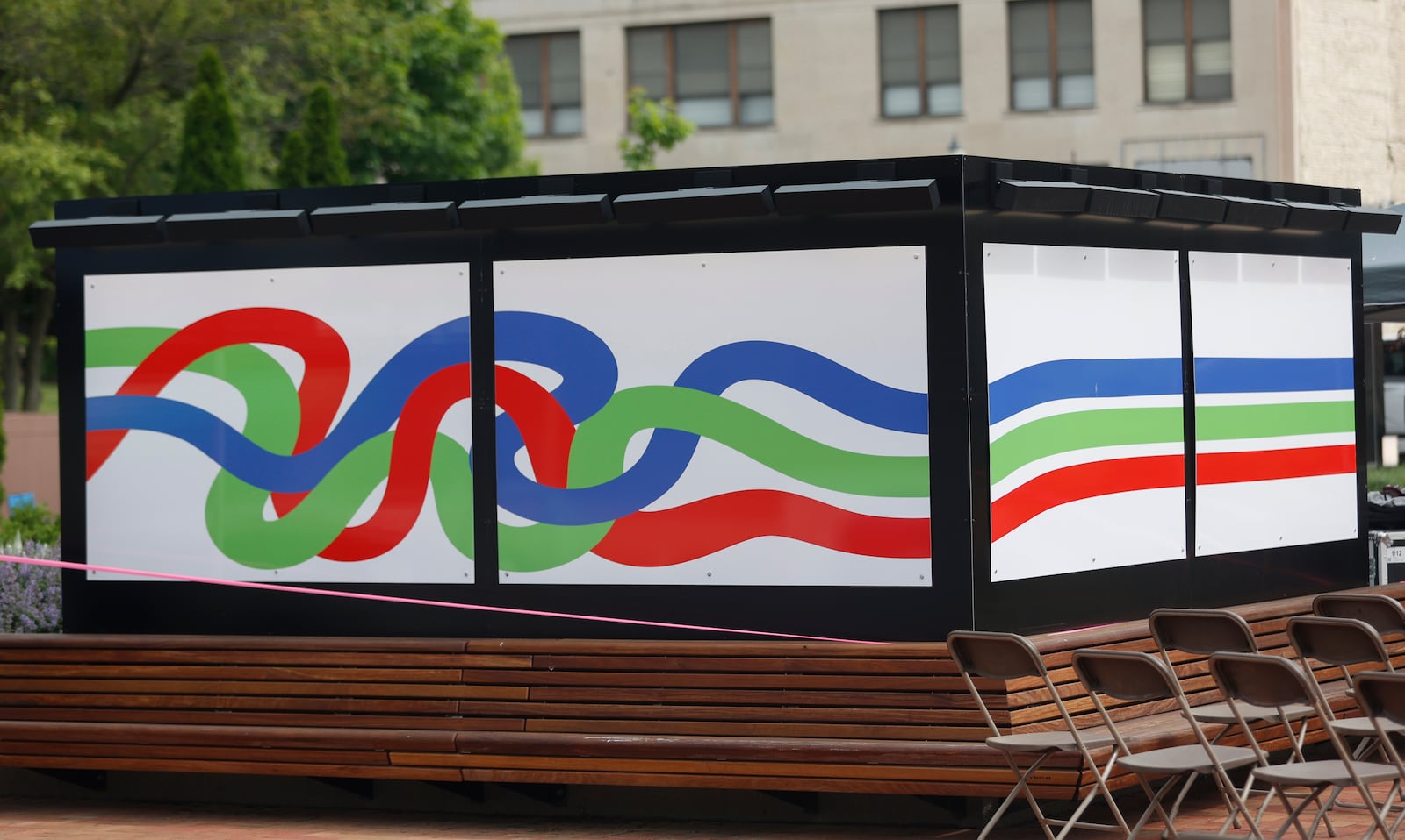 A new public art installation unveiled by Springfield Public Art on Friday, June 6, 2025, at City Hall Plaza. JOSEPH COOKE/STAFF 