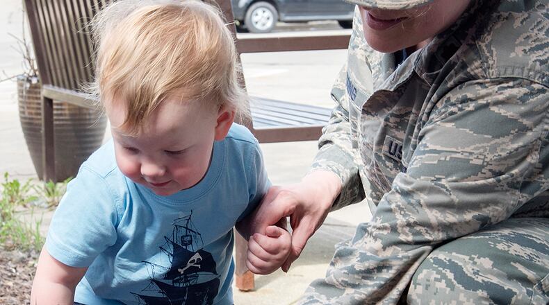 The Air Force Family Child Care Expanded Child Care launched a new free child care option that will be available to military families to provide child care services to spouses who are approved to attend military-life appointments. (U.S. Air Force photo/Michelle Gigante)
