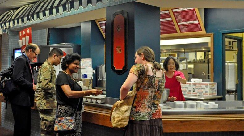 The Mandarin Chef is a Chinese restaurant on the second floor of the Air Force Materiel Command headquarters, Bldg. 262, in Area A on Wright-Patterson Air Force Base. They are open 10 a.m. to 3 p.m. with dine-in and to-go options. (U.S. Air Force photo/Karina Brady)
