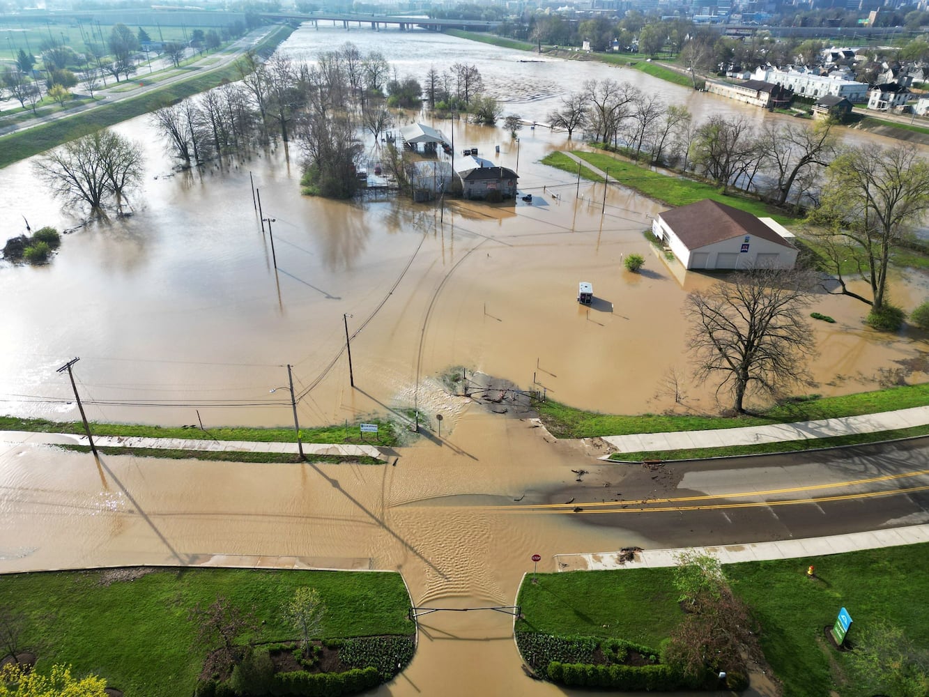 Great Miami River flooding Dayton