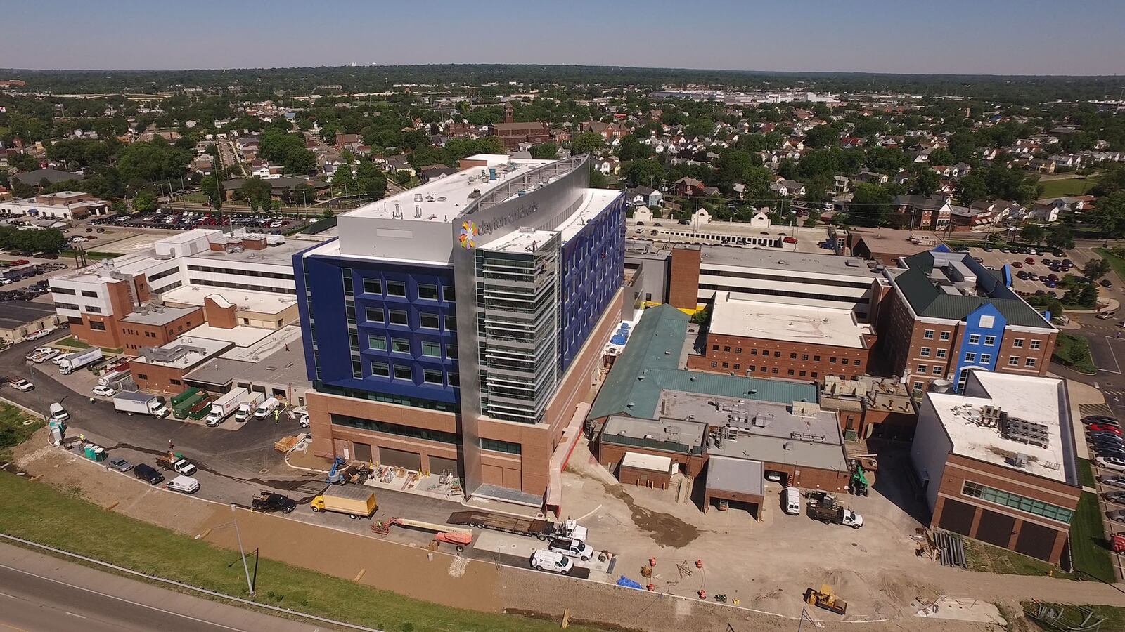 Dayton Children's is celebrating the completion of its $168 million new patient tower and campus renovation which started in 2014.   TY GREENLEES / STAFF