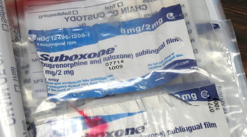 Suboxone is one of the FDA approved drugs to treat opioid use disorder. Bill Lackey/Staff