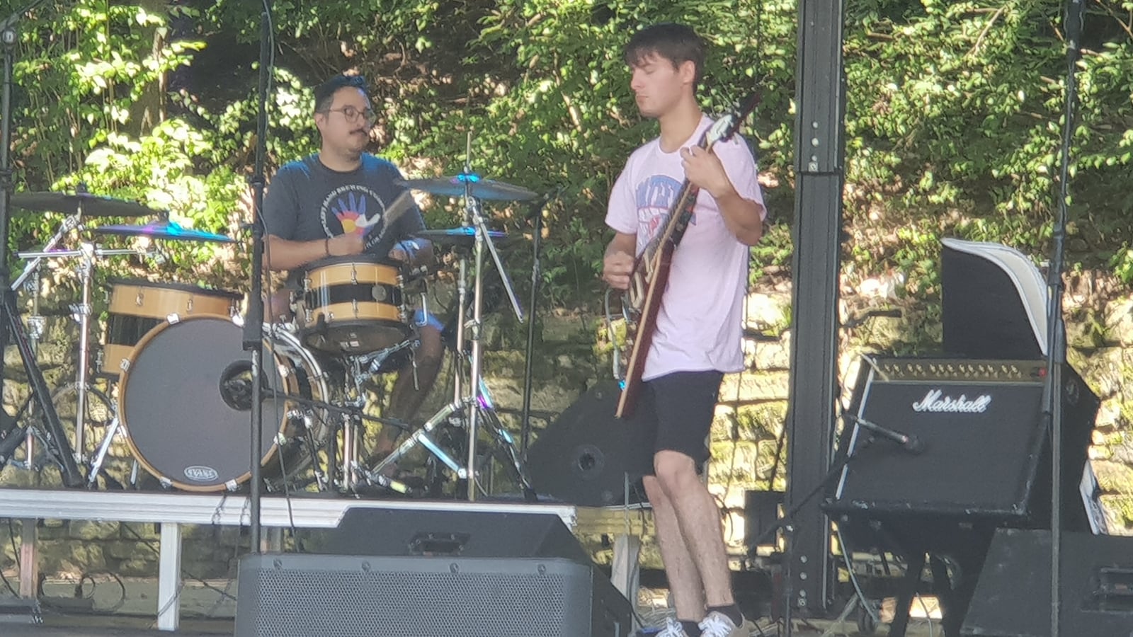 Members of local band Add-on Room perform on stage at the 2025 Springfield Gourmet Food Truck Competition over the weekend. CONTRIBUTED
