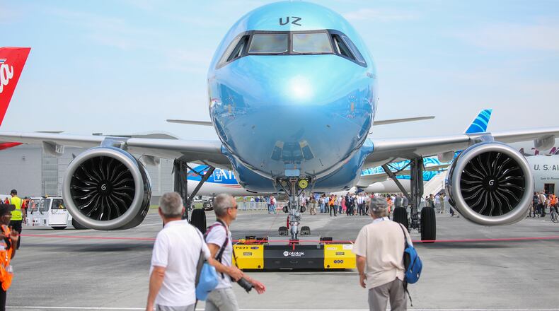 An Airbus A320NEO aircraft at the 2019 Paris Air Show, equipped with CFM LEAP engines. CONTRIBUTED