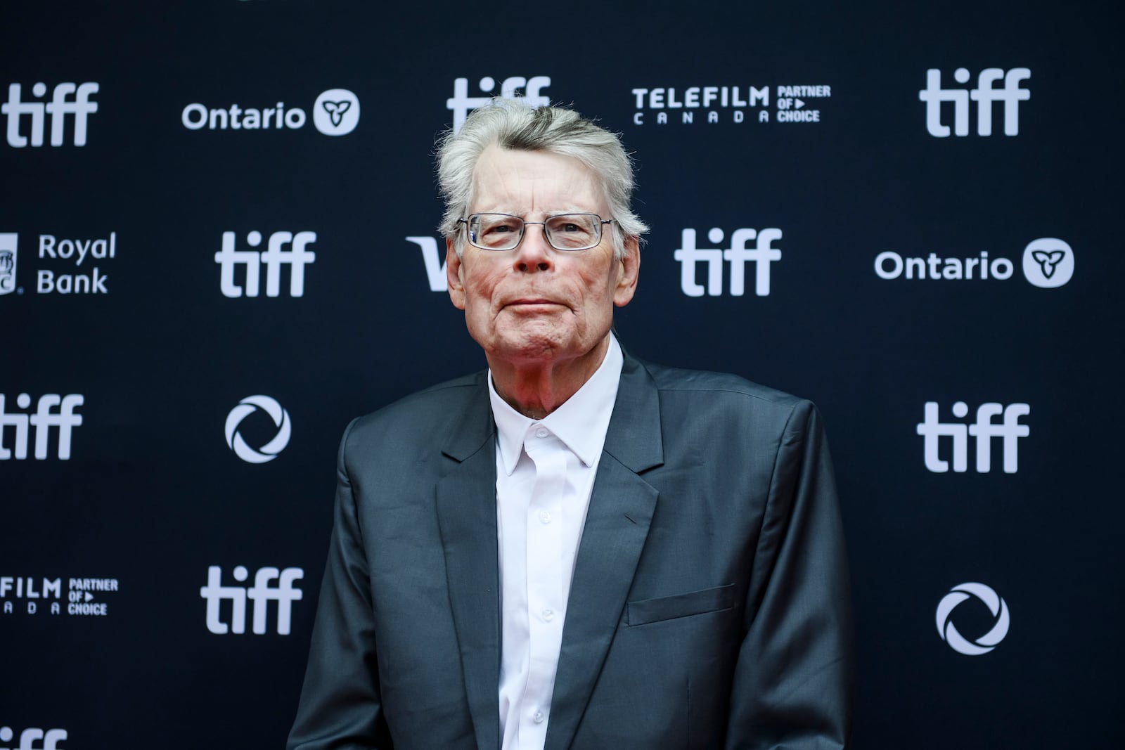 FILE - Author and screenwriter Stephen King appears at the premiere of "The Life of Chuck" during the Toronto International Film Festival in Toronto on Sept. 6, 2024. (Christopher Katsarov/The Canadian Press via AP, File)