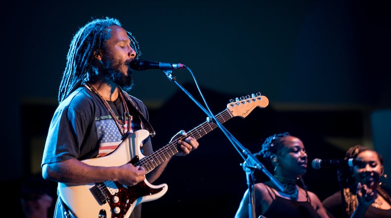 Ziggy Marley performs on the Tire Kingdom Stage during the third night of SunFest in downtown West Palm Beach, Fla., on Friday, May, 5, 2017. (Michael Ares / The Palm Beach Post)