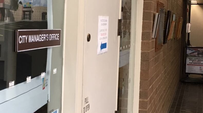 Forty-four applications have been received for the Moraine city manager’s job, from which David Hicks is retiring this year. NICK BLIZZARD/STAFF