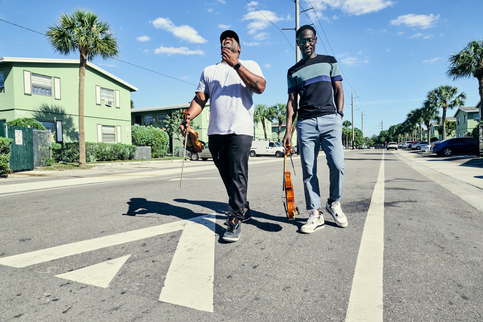 Black Violin, Kev Marcus (left) and Wil Baptiste, are celebrating 20 years of blending hip hop and classical. Its Full Circle Tour will make a stop at the Schuster Center on Oct. 10. CONTRIBUTED