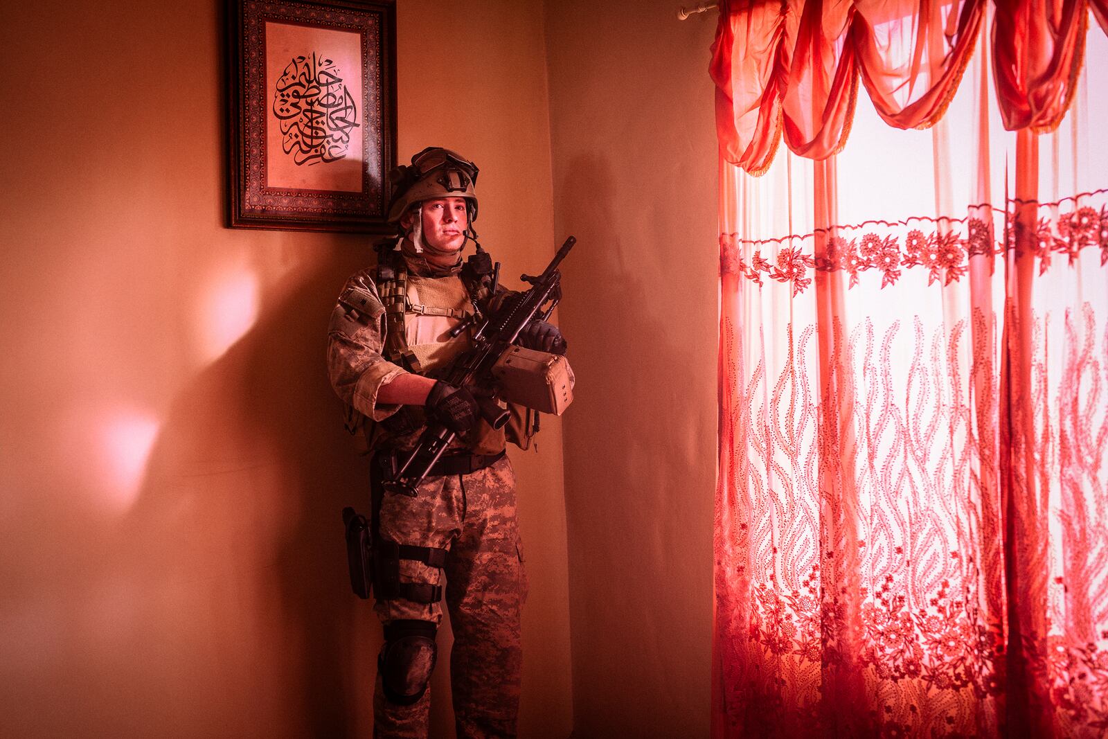 This image released by A24 shows Kit Connor in a scene from "Warfare." (Murray Close/A24 via AP)