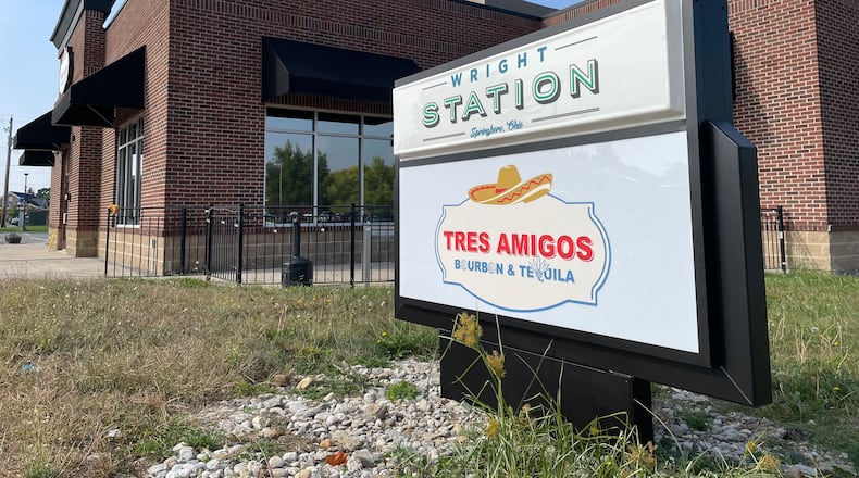 Tres Amigos Bourbon & Tequila is located at 92 Edgebrooke Drive in Springboro. NATALIE JONES/STAFF