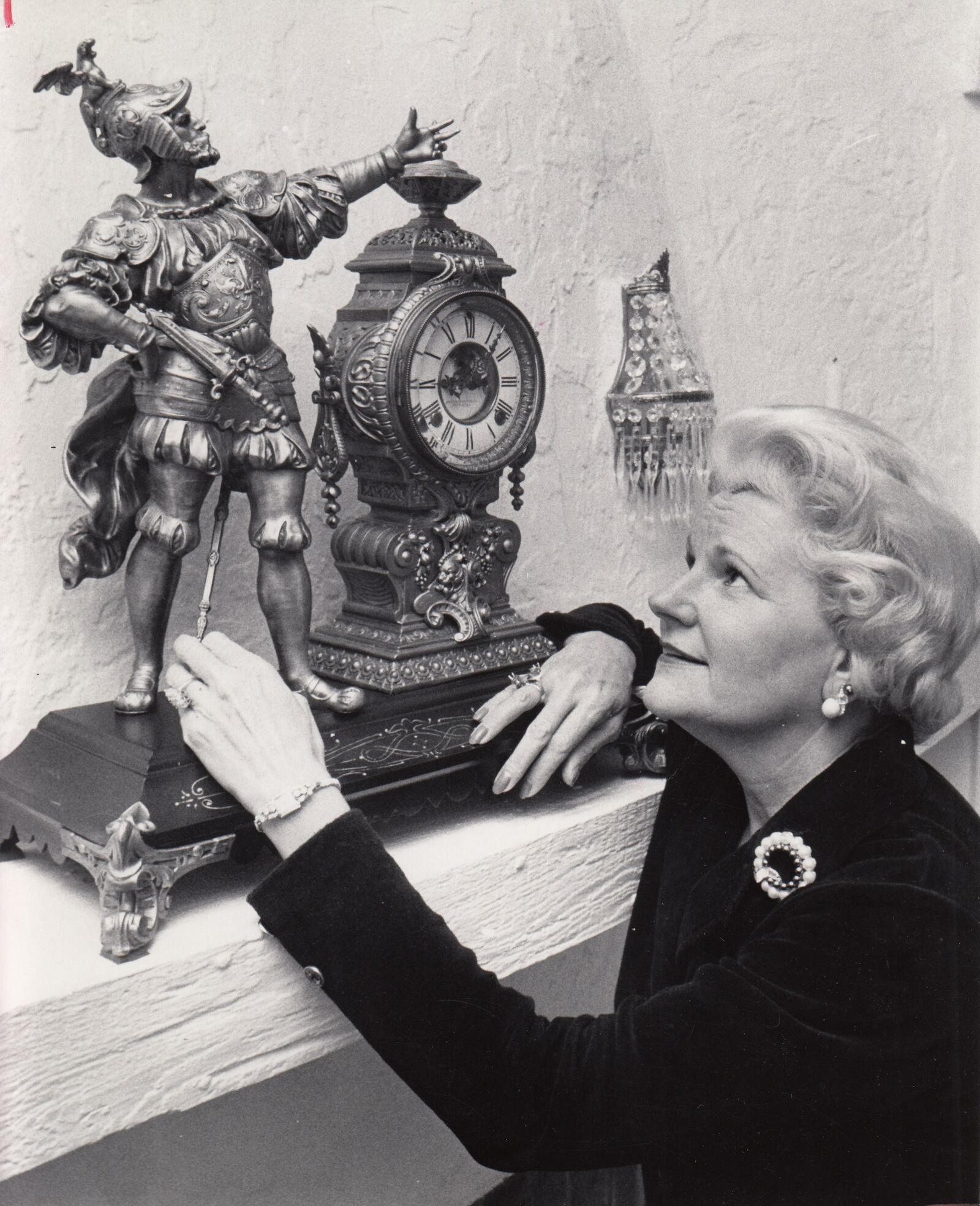 Betty Greenwood with her antique clock in a 1972 Dayton Daily News photo dated Nov. 26, 1972.