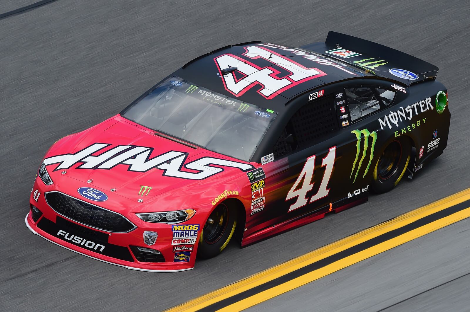 DAYTONA BEACH, FL - FEBRUARY 10: Kurt Busch, driver of the #41 Haas Automation/Monster Energy Ford, practices for the Monster Energy NASCAR Cup Series Daytona 500 at Daytona International Speedway on February 10, 2018 in Daytona Beach, Florida. (Photo by Jared C. Tilton/Getty Images)