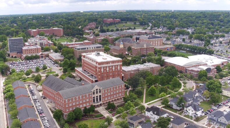The University of Dayton campus looking southeast from the main entrance.   TY GREENLEES / STAFF