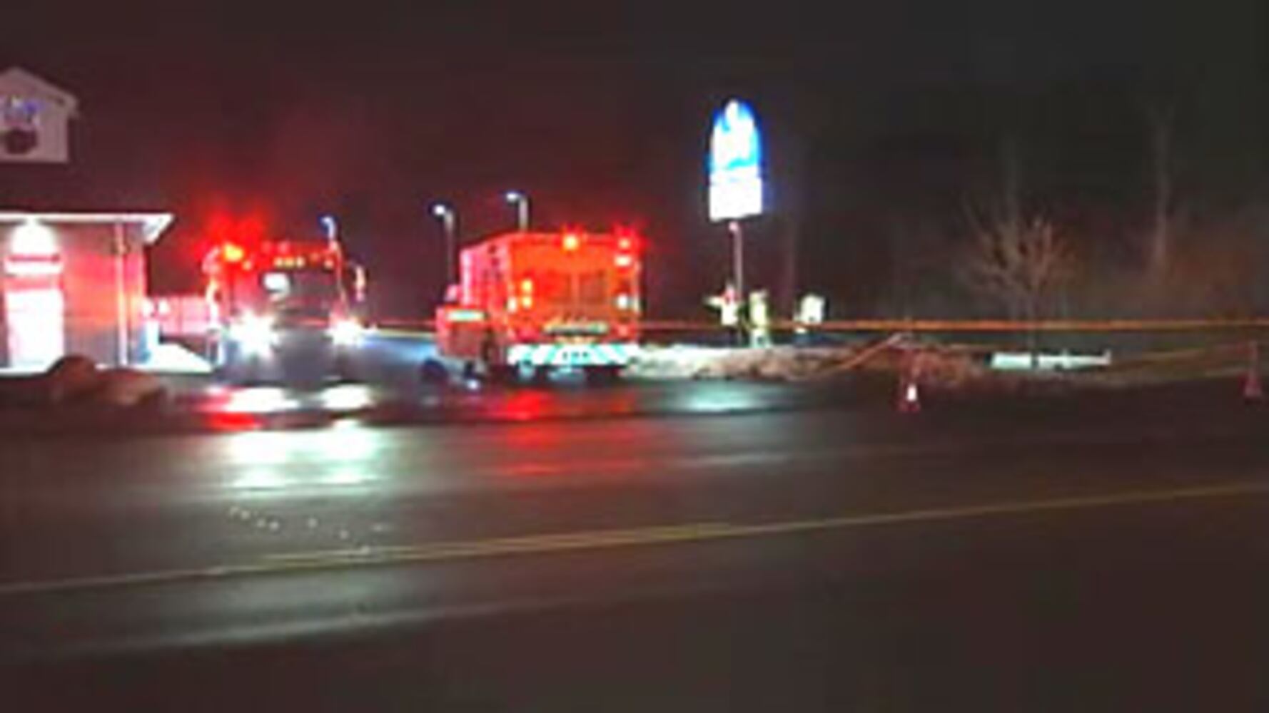 Car over embankment in Englewood