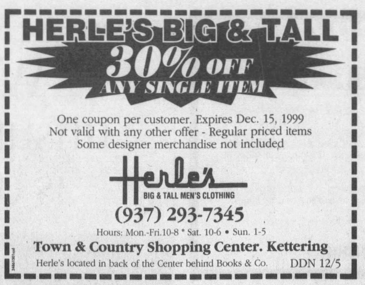 Town and Country shopping center advertisements