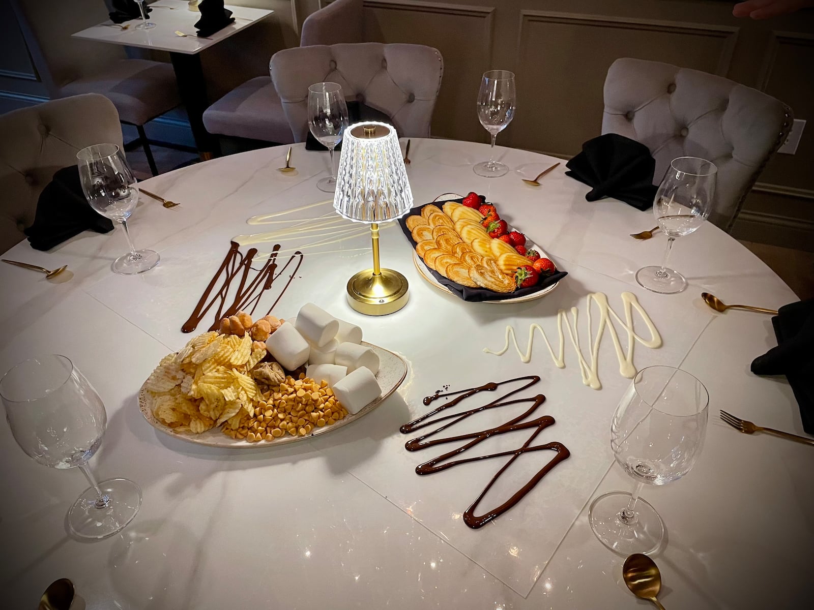 After opening Lucho in the former space of Gather at the Dayton Arcade, Charlie Carroll of The Hospitalité Group has transformed the gallery space into The Dessert Room, an after-dinner destination. NATALIE JONES/STAFF
