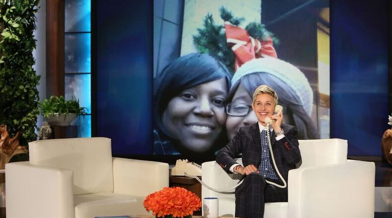 Ellen DeGeneres surprised Shantel Smith of Dayton on Wednesday's show. Michael Rozman / Warner Bros.