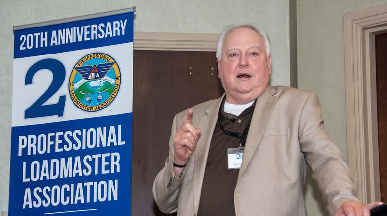 Snedegar speaking about his Operation Babylift experience in Little Rock in 2018.