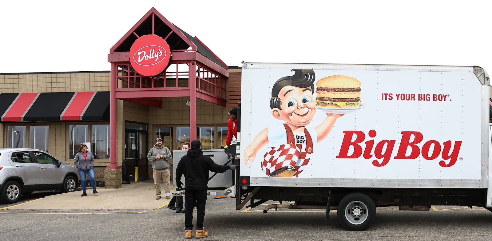 Dolly's on Troy Town Drive, just off of West Main Street in Troy, is preparing to open. It is the second location opening in the Dayton area at a site of a former Frisch's Big Boy. BRYANT BILLING / STAFF