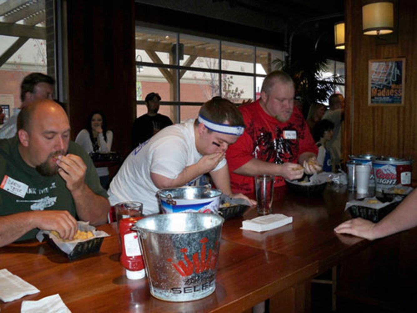 Bar Louie Tater Tot eating contest