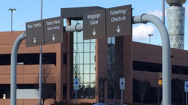 The James M. Cox Dayton International Airport parking garage. FILE