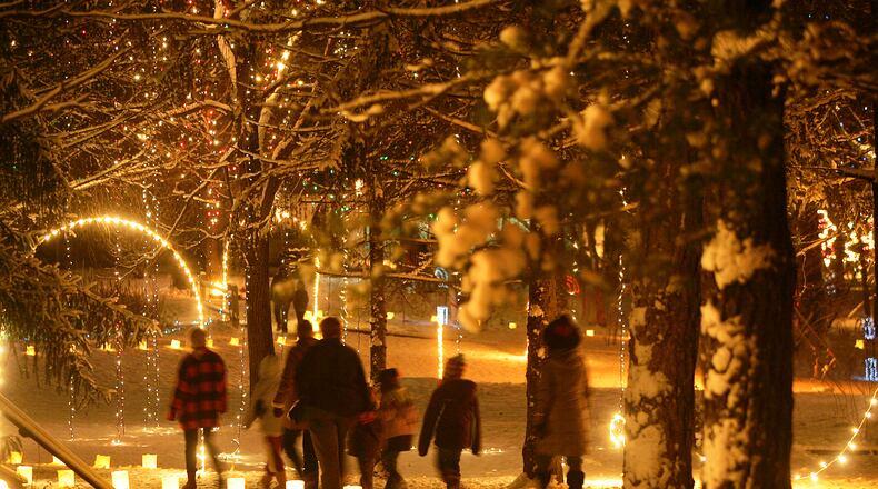 Woodland Lights began in the early 1990s and annually attracts thousands of visitors a year. Jim Noelker/Dayton Daily News