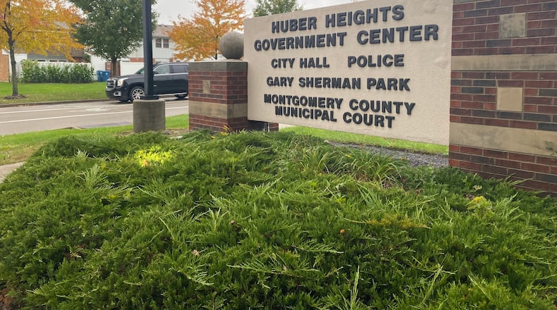 The outside of the Huber Heights government center. Eileen McClory/staff