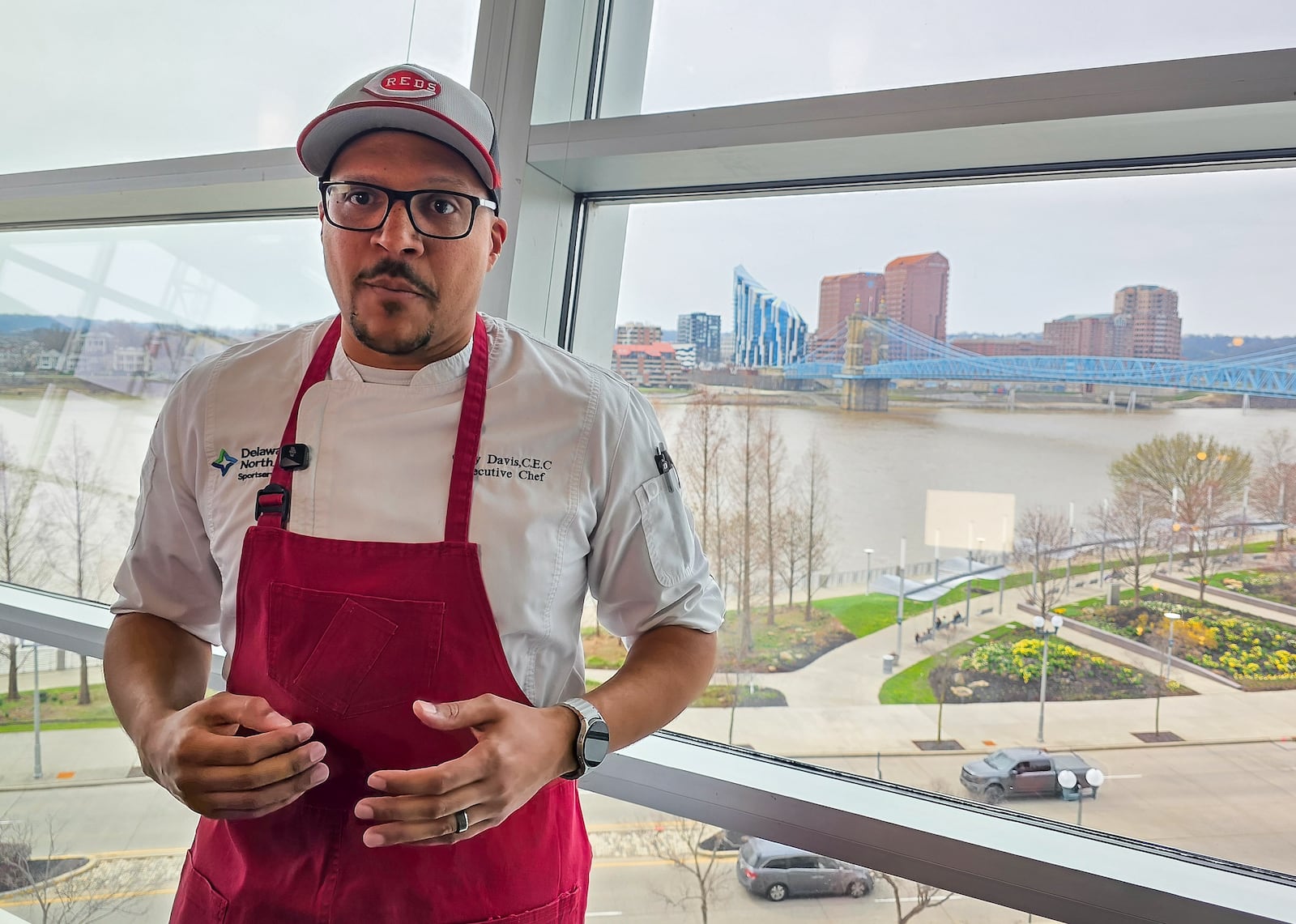 Great American Ball Park Executive Chef Gary Davis curated 15 new menu items for the Cincinnati Reds' 2026 season, including goetta nachos, burnt ends and more. NICK GRAHAM/STAFF