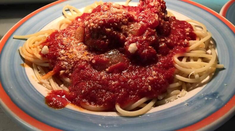 Mamma DiSalvo's Spaghetti Italian Ristorante spaghetti dinner.