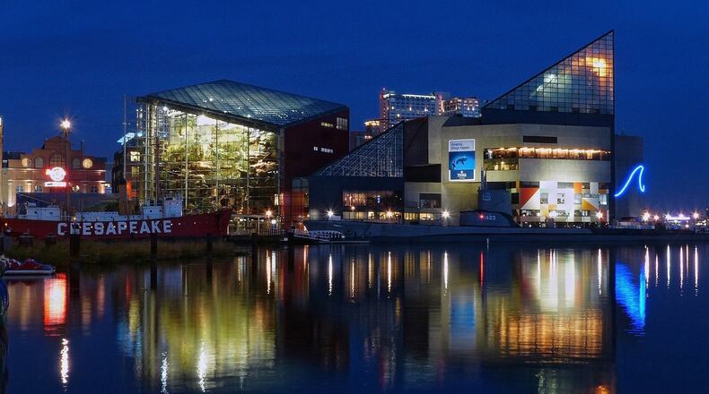 The National Aquarium in Baltimore is seen at dusk on December 4, 2012. (Karl Merton Ferron/Baltimore Sun/TNS)