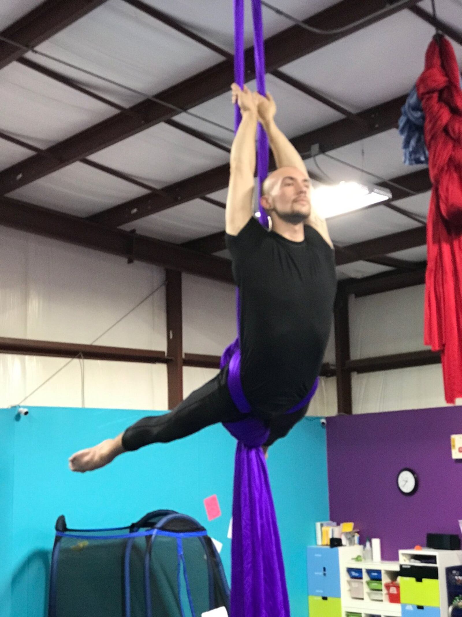 Jordy Webster teaches DragonFly Aerial classes at the Ohio Sports Academy in Springboro. CONTRIBUTED