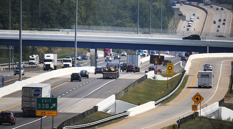 While traffic decreased 15% from February through July, when much in Ohio was shutdown, the number of people driving more than 80 mph on Ohio roads was on the rise. MARSHALL GORBY\STAFF