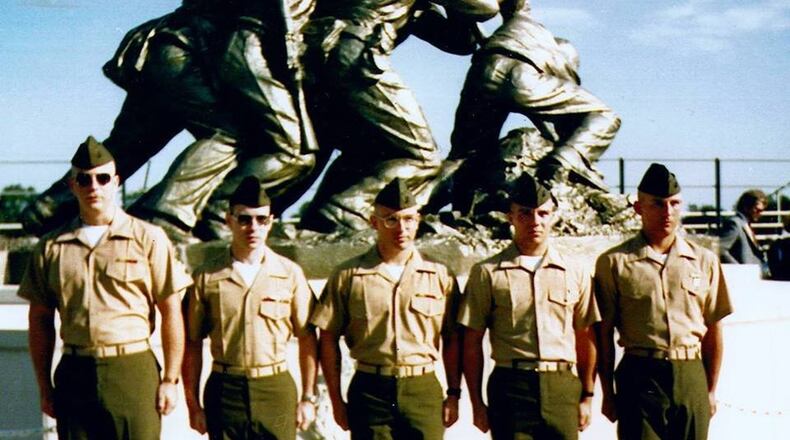 L-R: Konicki Brothers: Nick, Dan, Chris, Matt and Jason. The occasion was Jason graduating from boot camp in Parris Island, SC. CONTRIBUTED.