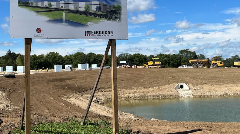 Construction continues on the future Trotwood Industrial Park. AIMEE HANCOCK / STAFF